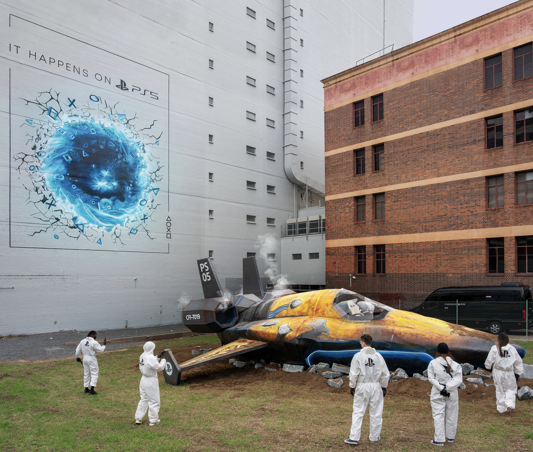 Life-size crashed spaceship installation features in PlayStation Australia campaign via Akcelo